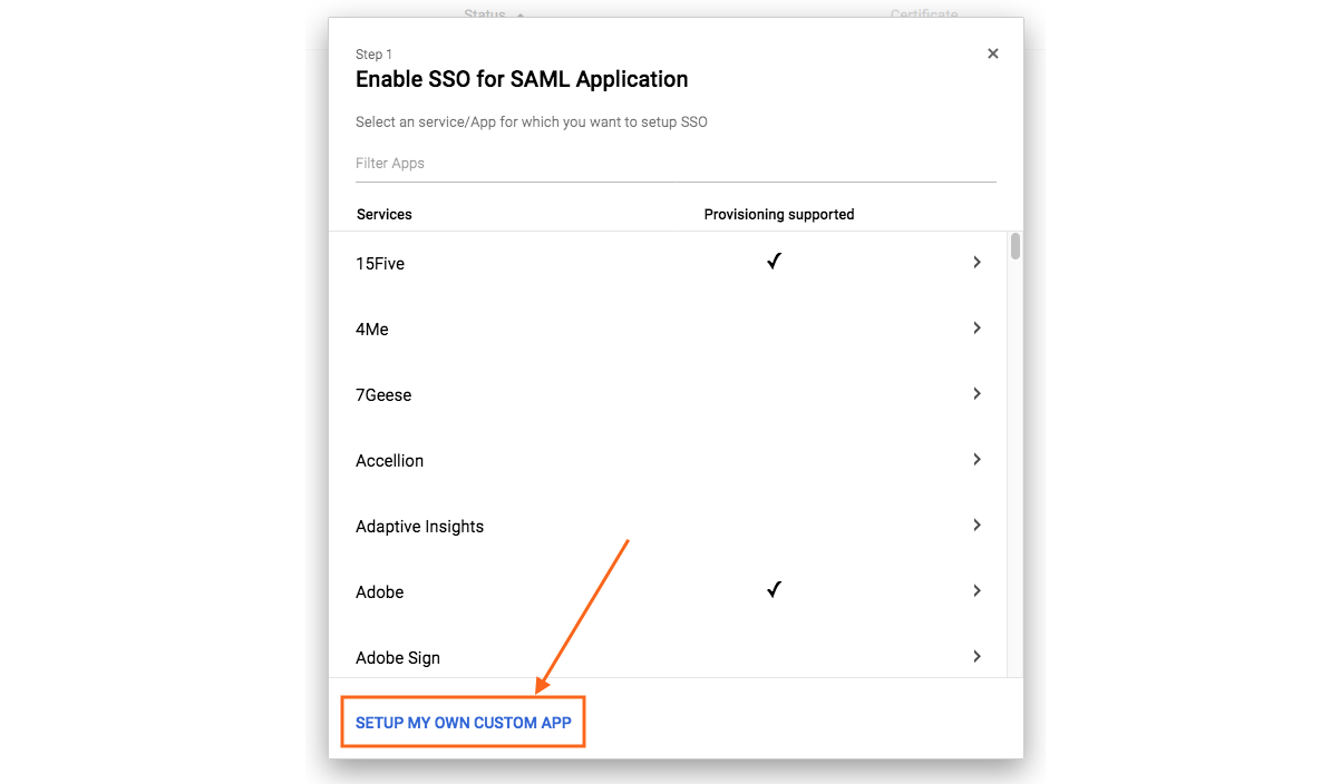 Adding a new application to G Suite