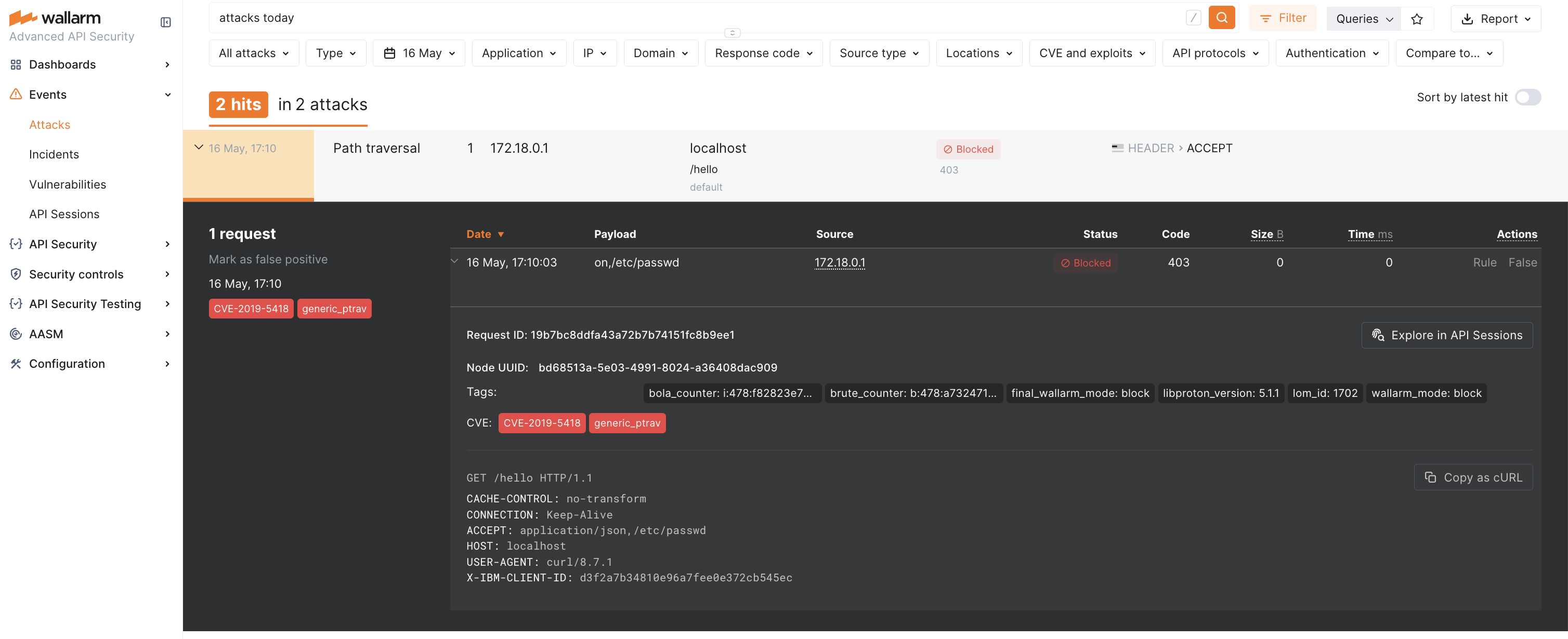Attacks in the interface